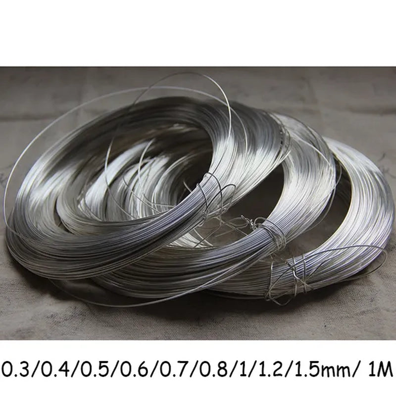 0.3-1.5Mm 925 Sterling Silver Wire Metal Thread Silver String Silver Line for Necklace Bracelet Earring Wire DIY 1 Meter