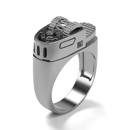 Unique Men'S Fashion Silver Plated Punk Ring Anniversary Gift Wedding Engagement Band Cocktail Party Jewelry Rings Size 6-13