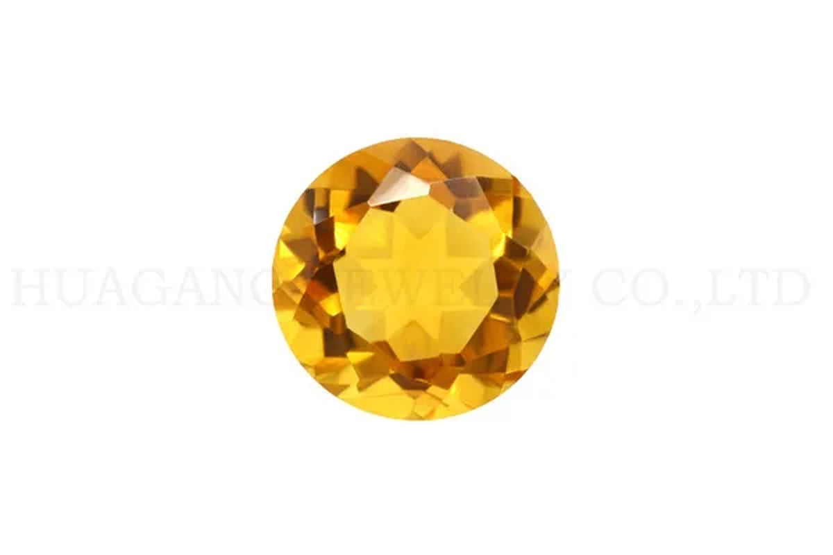 Dark Color Citrine Natural Loose Gemstone Round Shape Facetted Cut Size 1.0~6mm For DIY Jewelry Making