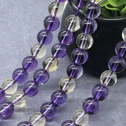Ametrine Purple Citrine Beads 6-10Mm round Natural Loose Stone Bead Diy Jewelry