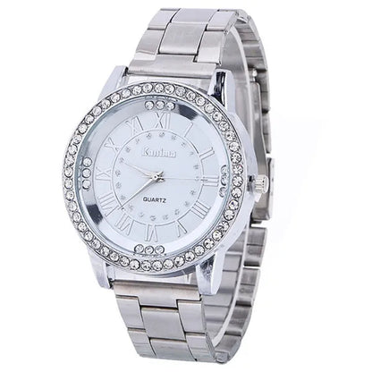 Luxury Brand Ladies Quartz Watches Women Full Diamond Rose Watch Gold Fashion Watch for Gift Clock Reloj Mujer Montre Femme
