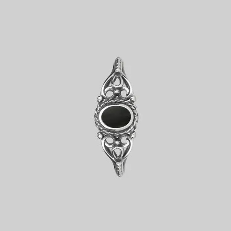 Exquisite Bridal Wedding Jewelry 925 Sterling Silver Black Sapphire Ring Princess Engagement Diamond Gift Size 4 - 12