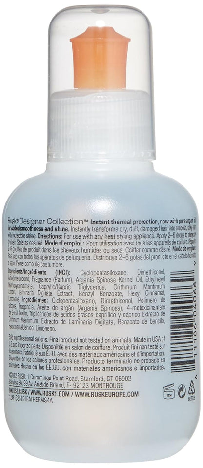 Designer Collection Thermal Serum with Argan Oil, Alcohol-Free Conditioning Serum, Heat Protection and Shine, Frizz Eliminator, 4.2 Oz