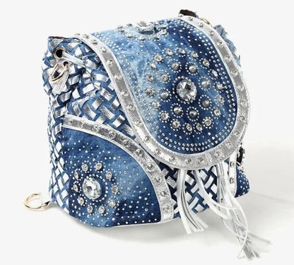 Fashion Multifuction Handbag Backpack Designer Shoulder Bag Diamond Tassel Women Mini Shoulder Bags Ladies Tote Bag