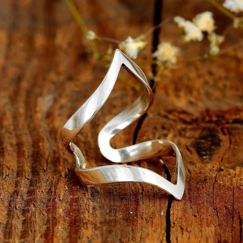 ANTIQUE DESIGN Arthritis Splint Ring Sterling Silver Knuckle Thumb Simple Ring Meditation Statement Jewelry