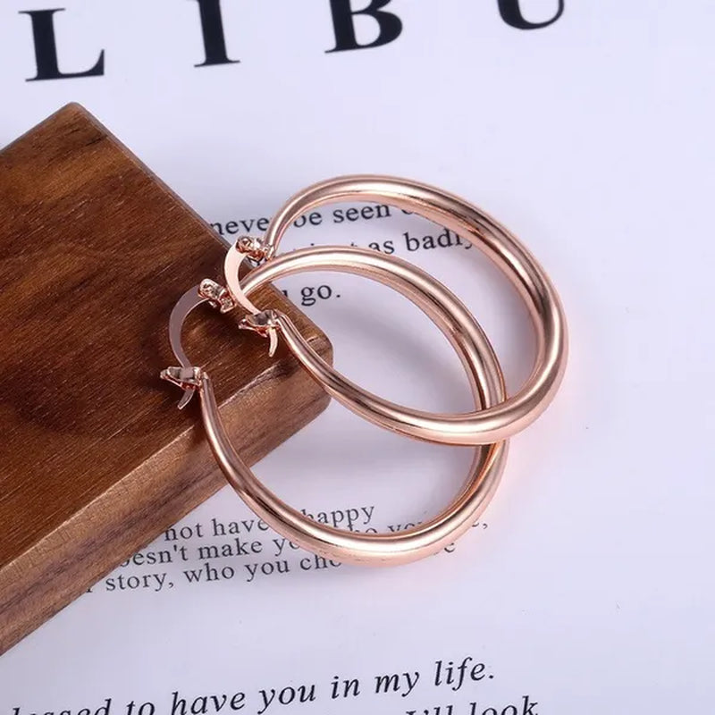 Women's Fashion 18K Gold Earrings Hoop Earrings For Women Jewelry  Party Wedding Engagement Christmas Jewelry Gifts
