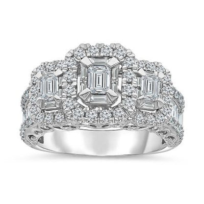 1.95 CT. T.W. Diamond Bridal Ring in 14K White Gold