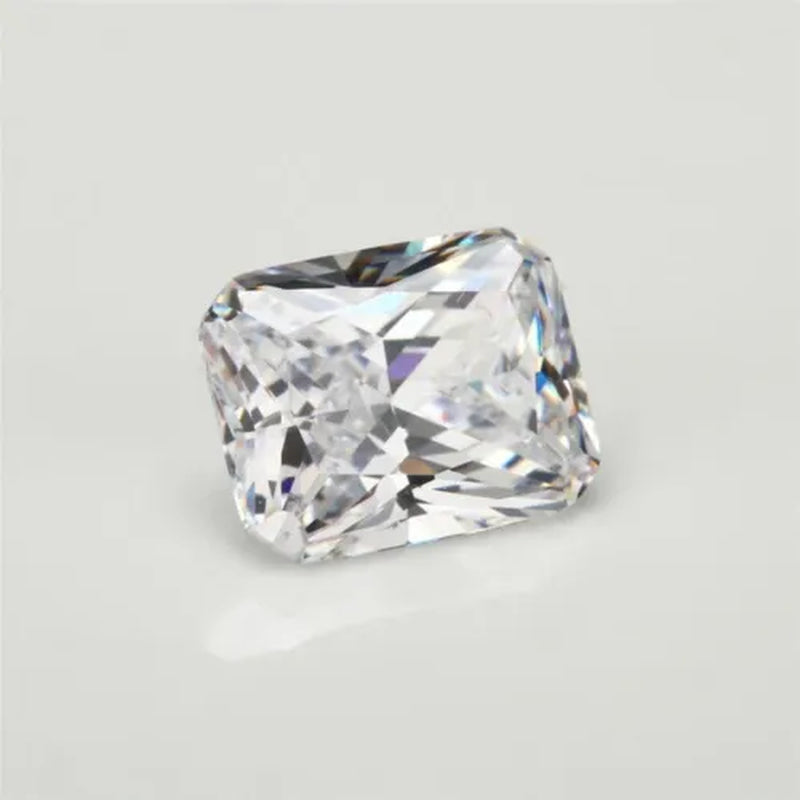 White Sapphire 2.32Ct 6X8Mm Emerald Faceted Cut Shape AAAAA VVS Loose Gemstone