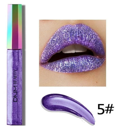 Super Girl 12 Color High-fashion Chameleon Metal Matte Metallic Waterproof Lipgloss Liquid Lipstick  Shimmer Diamond Glitter Pearl Colour Lip Gloss Lip