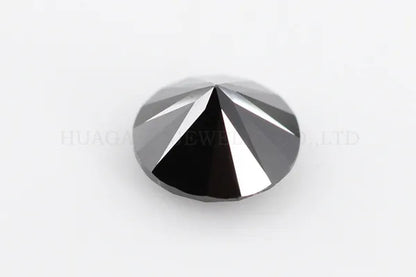 0.5Ct 5Mm round Brilliant Cut Black Moissanite Loose Stone VVS1 Excellent Cut Jewelry Making Stone