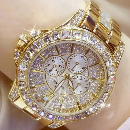BS Bee Sister Luxury Creative Women Watches Gold Rhinestone Shining Design Bracelet Watches Ladies Women Wrist Watch Montre Femme