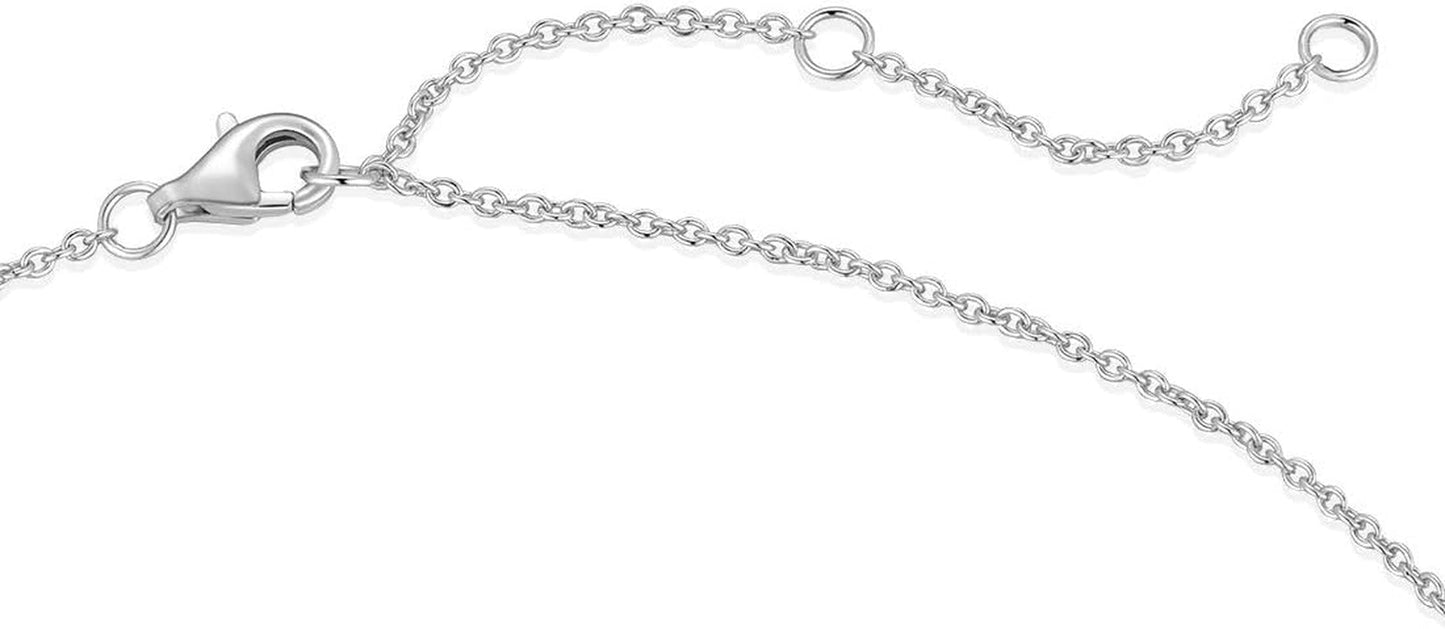 Cross Necklace for Women Sterling Silver Cubic Zirconia Twisted Cross Infinity Open Loop Pendant Gift for Women, 18" Extender
