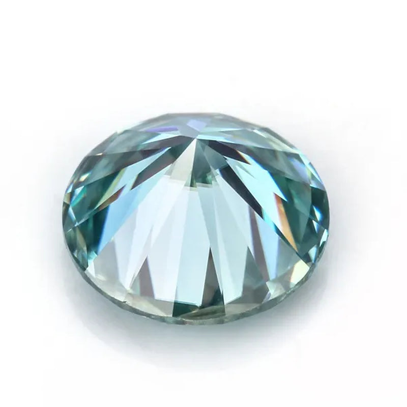 1CT 6.5mm Natural Loose Diamond Light Blue VS1 Round Cut