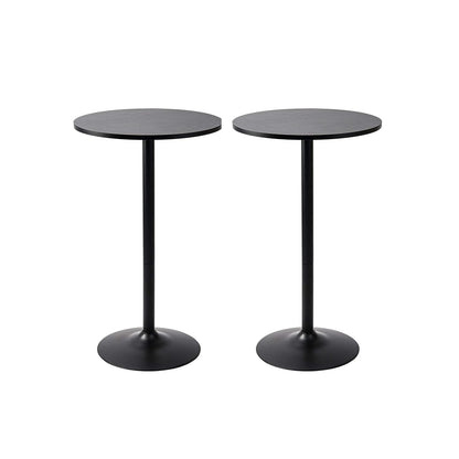 Santina 2 Pack round Bar and Pub Table, Black