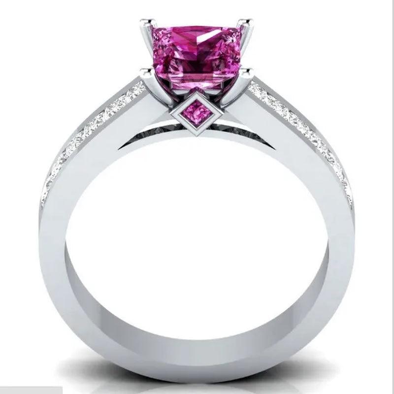 New Women Fashion noble  Ruby Ring Gold-plated Jewelry Engagement ring