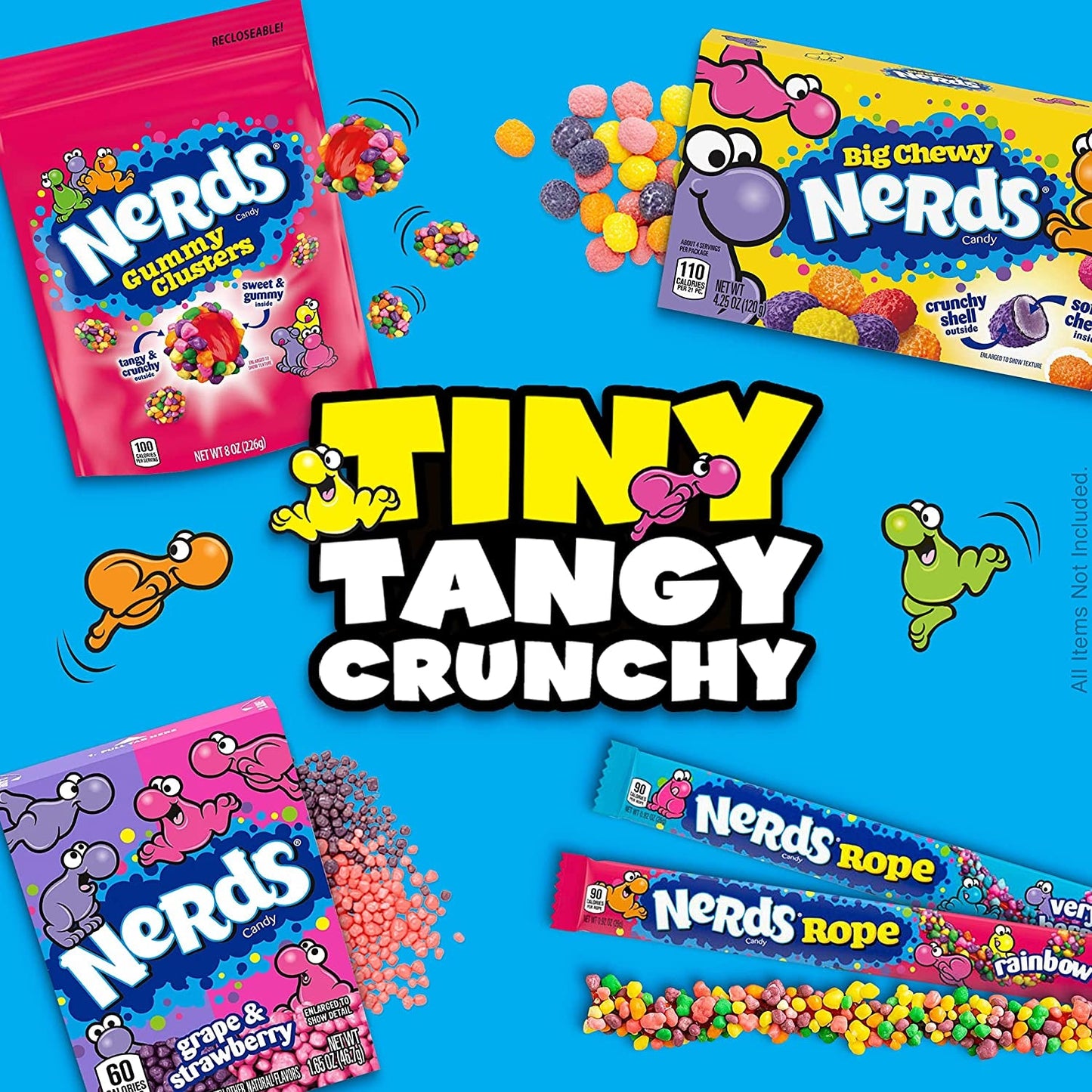Gummy Clusters Candy, Rainbow, Resealable 8 Ounce Bag