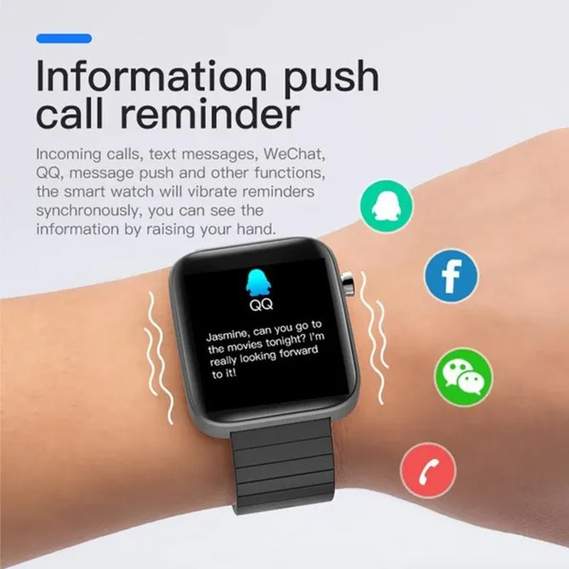 2021 NEW Smart Watch Bluetooth Watch Body Temperature Blood Pressure Blood Oxygen Monitor Wristband Fitness Tracker Bracelet Heart Rate Monitor Smartwatch 1.54" Large Screen with Flashlight PK DZ09 Apple Watch series 6 5 4 Galaxy Watch Active