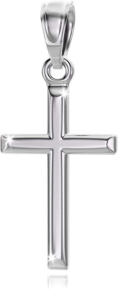 Cross Necklace with Luxury Gift Box - Top-Grade 316L Stainless Steel Cross Pendant, Sleek Polished Design, Christian Jewelry for Men and Women