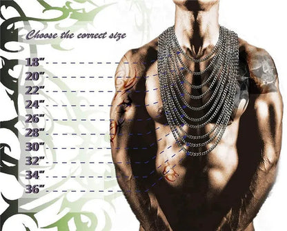 9mm Mens Boys New Fashion Silver/Gold/Black Stainless Steel Curb Chain Necklace Jewelry Wholesale 20-40" (51-102 cm)