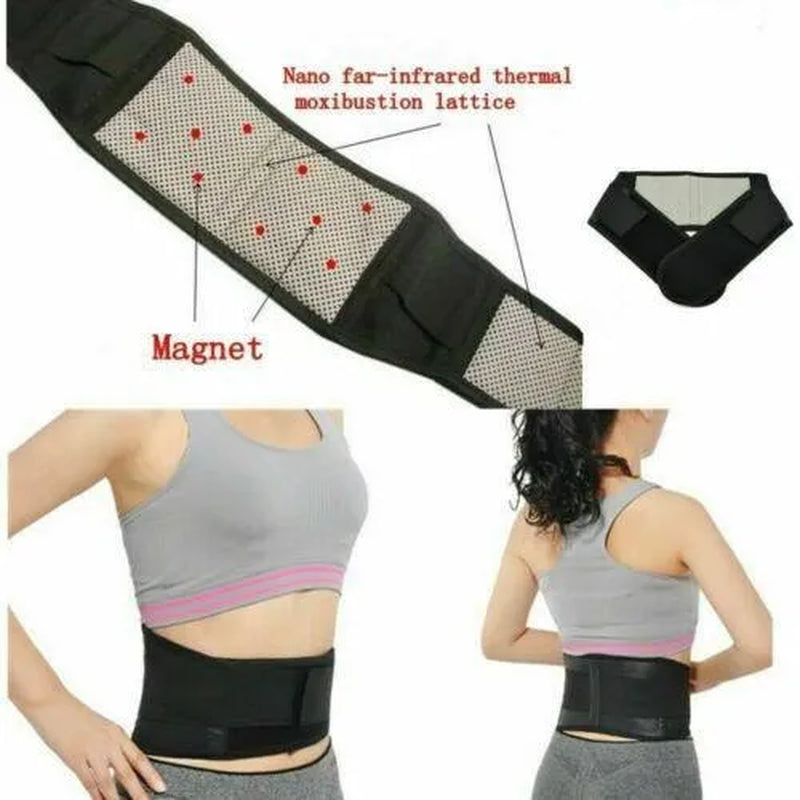 New Health Care Adjustable Waist Tourmaline Self Heating Magnetic Therapy Back Waist Support Belt Lumbar Brace Massage Band