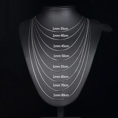 Best Ladies Chain Necklace Solid Surface Filled with 18K Gold and Italian 925 Sterling Silver Jewelry Figaro Snake Chain Necklace Fine Jewelry Length: 16-30 Inches