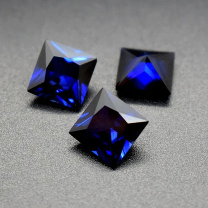 Natural Cutting 3A Blue Tanzania Sapphire Unheated 6x8mm 7x7mm Corundum Spinel Various Shapes Mosaic Jewelry Diy Blue Gem AAA