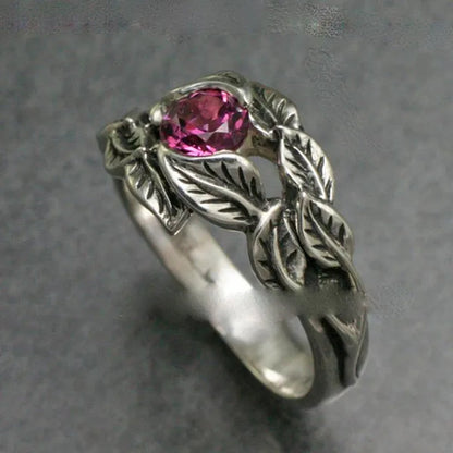 Vintage 925 Sterling Silver Purple Diamond Engagement Wedding Anniversary Gift Ring Size 6-10