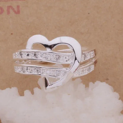 Love Heart  Women Wedding Diamond Ring Gifts(Size:5/6 /7 /8 /9/10) HANNAH MARTIN