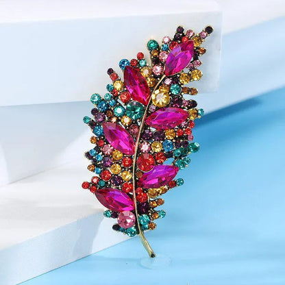 Leaves Brooches Fashion New Creative Leaf Brooch Elegant Trend Women'S Antique Silk Scarf Button Accessory Pin
