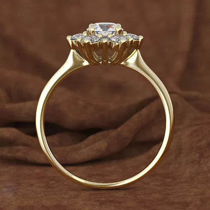 Women's Fashion Engagement . 925 Sterling Silver Natural Gemstone Full Diamond AAA CZ Snowflakes Flower Antique Ring Snowflakes Wedding Jewelry Gifts Size 6 7 8 9 10