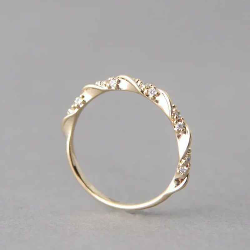Simple and Exquisite Fashion Three-color Rose Gold Gold Silver Women's Ring, Cute Princess Ring Elegant Promise Ring, The Best Choice for Girlfriend Gifts. Size US5-11