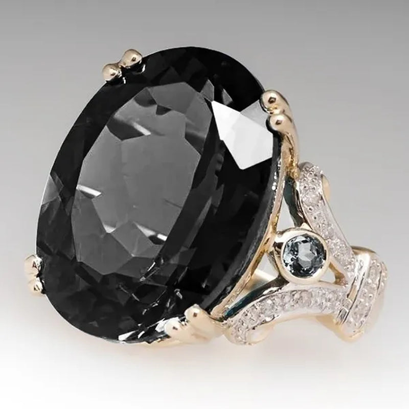 Fashion Gold Plated Plated Goose Egg Sapphire Women Wedding Engagement  Ring