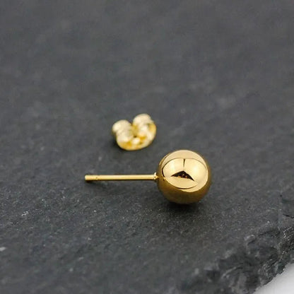 2/3/4/5/6/8Mm Stainless Steel round Pearl Stud Earrings Earrings for Women'S Fashion Party Wedding Jewelry