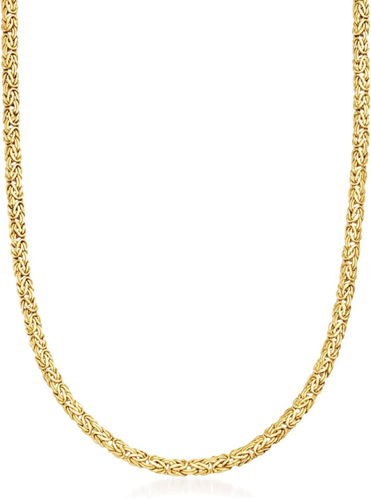 10Kt Yellow Gold Byzantine Necklace