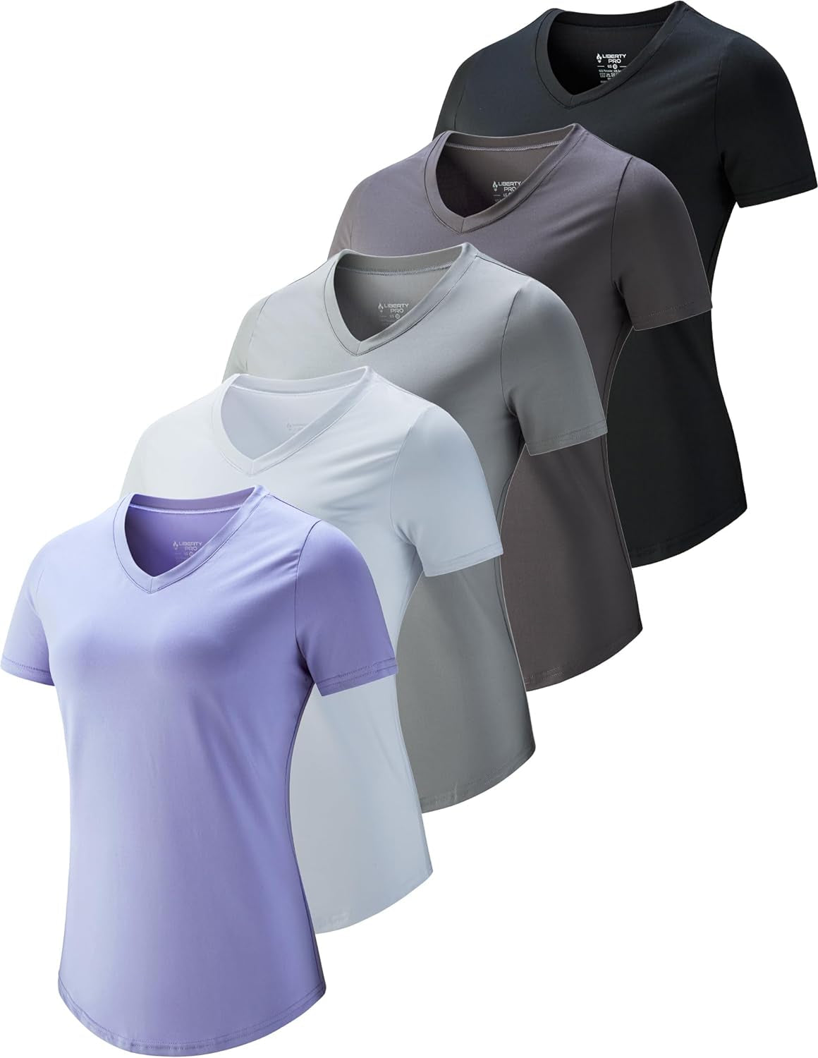 5 Pack: Women'S Dry Fit Short Sleeve T Shirts, Athletic Workout Tee Tops for Gym Yoga Running