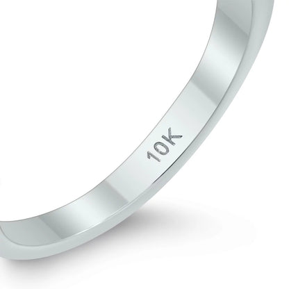 Women'S Sapphire and Diamond Ring in 10K White Gold
