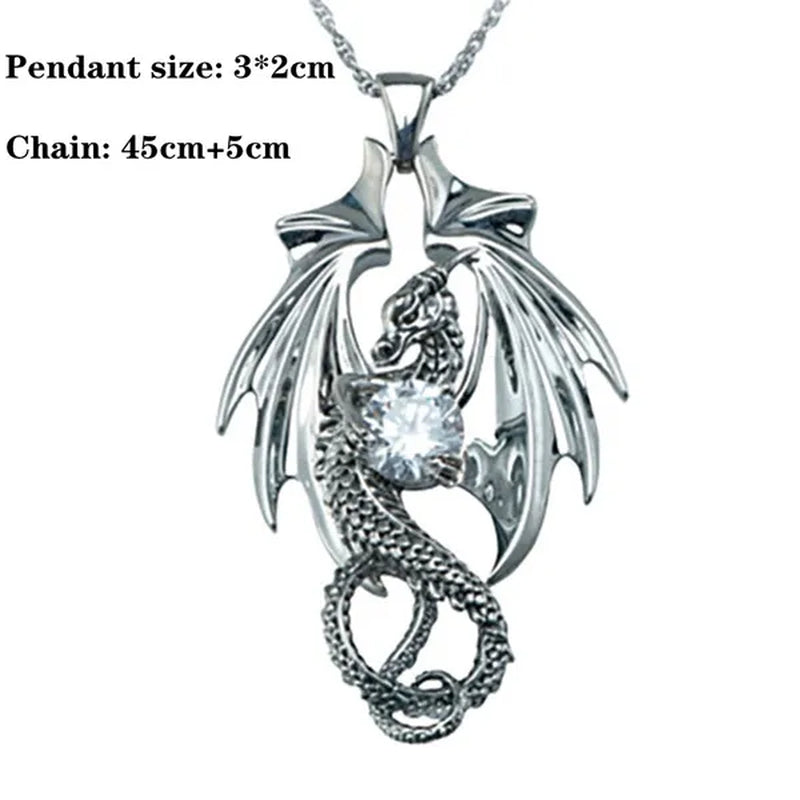 2022 New Carved Three-Dimensional Dragon-Shaped Bright Diamond Symbolic Necklace of Eternal Love
