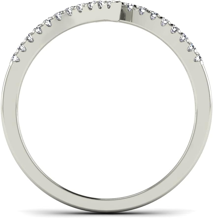 14K White Gold 1/5Ct. TDW Diamond Bypass Ring (H-I, I1-I2)