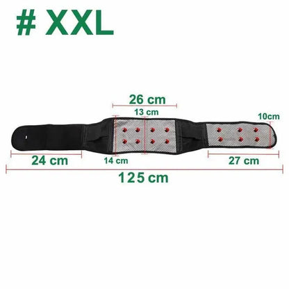 Tourmaline Self-heating Magnetic Therapy Waist Support Belt Lumbar Back Waist Support Brace Double Banded Adjustable Size