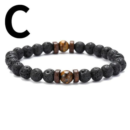 Luxury Fashion Men's Creative Bead Bracelet Handwoven Adjustable Natural Stone Bead Bracelet Hip Hop Bracelet Men's Jewelry Party Anniversary Gift Christmas Gift Jewelry