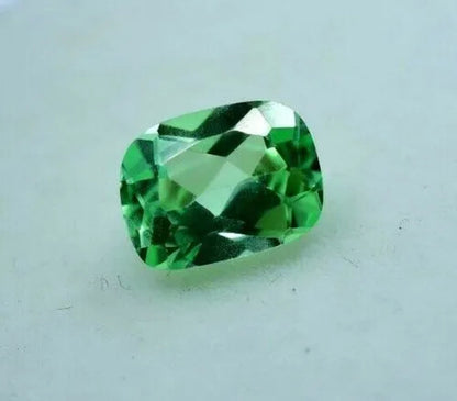 NATURAL GREEN SAPPHIRE 2.55 CT CERTIFICATE INC* 8 X 6 MM CUSHION CUT GEMSTONE