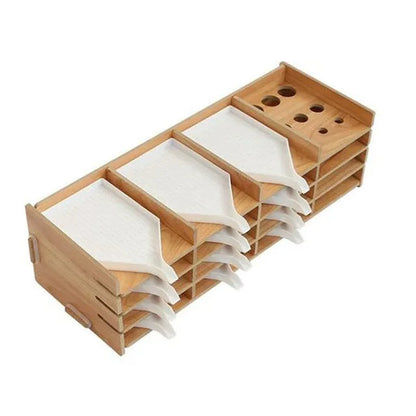 Diamond Painting Tool Tray Point Drill Pen Wood Organizer Holder Detachable Diamond Embroidery Accessories