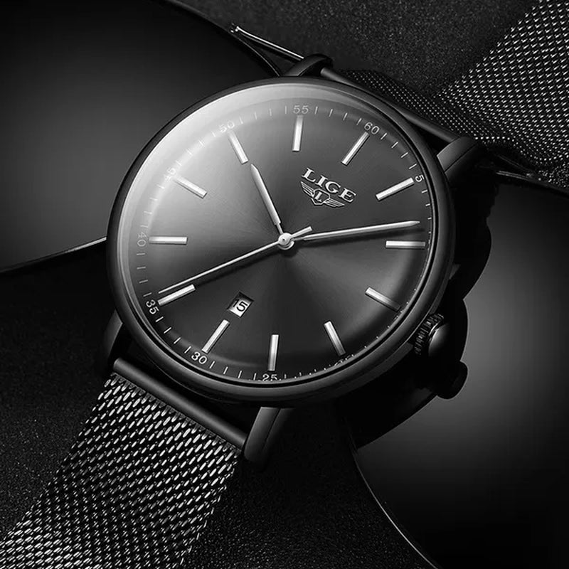 2019 LIGE Luxury Rose Gold Ladies Watch Simple Fashion Casual Ladies Watch Ultra-Thin Waterproof Quartz Watch Montre Femme