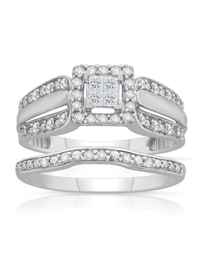 10K White Gold 1/3 Ct.T.W. Diamond Engagement Ring
