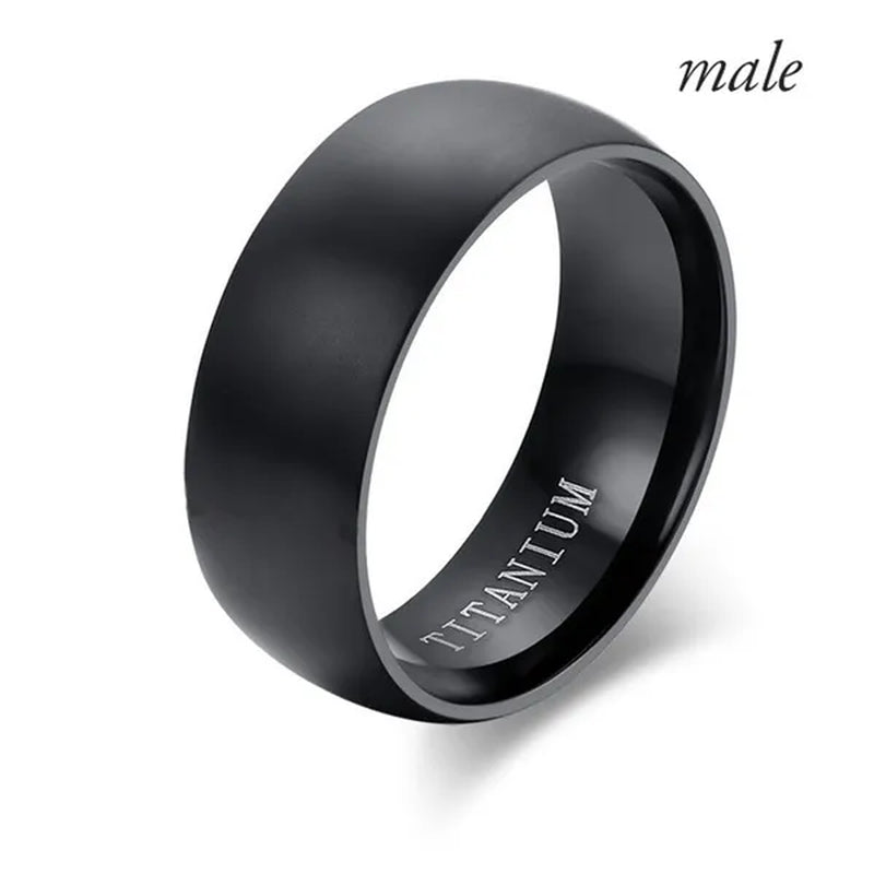Boutique Noble Retro Men and Women Couples Ring Men Titanium Steel Anniversary Christmas Gift Beach Party Jewelry