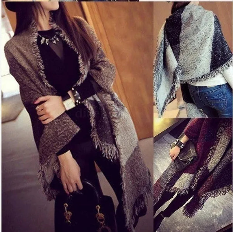 2023 Winter Spring Women'S Scarf Warm Wool Cashmere Stole Scarves Vintage Scarf Elegant Scarf Shawl