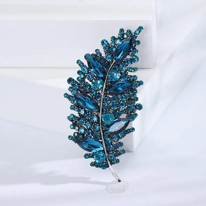 Leaves Brooches Fashion New Creative Leaf Brooch Elegant Trend Women'S Antique Silk Scarf Button Accessory Pin