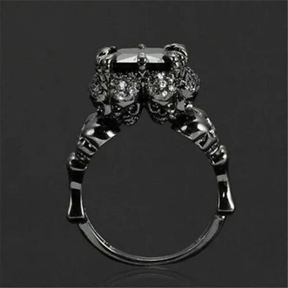 Fashion Zircon Jewelry Women Men Black Gold Wedding Ring Size 6-10 Arrow