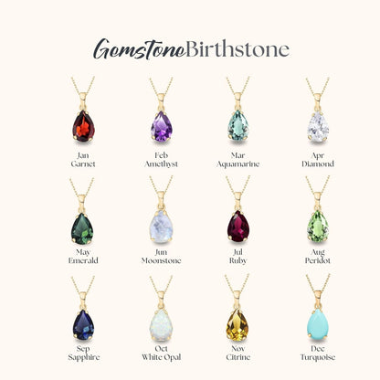 14K Gold Plated Amethyst Necklace for Women - February Birthestone Teardrop Necklace - Gold Jewelry for Women - Dainty Gold Necklace - Everyday Necklaces - Gold Necklaces for Women