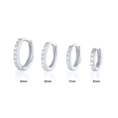 Earrings for Women/Men Small Diamond Hoop Earrings Ear Bone Aros Tiny Ear Nose Ring Girl Aretes Ear Hoops